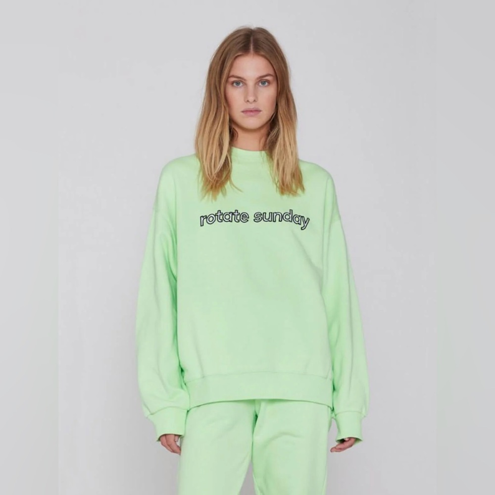 Rotate Birger Christensen Iris Embroidered Crewneck Sweatshirt XS